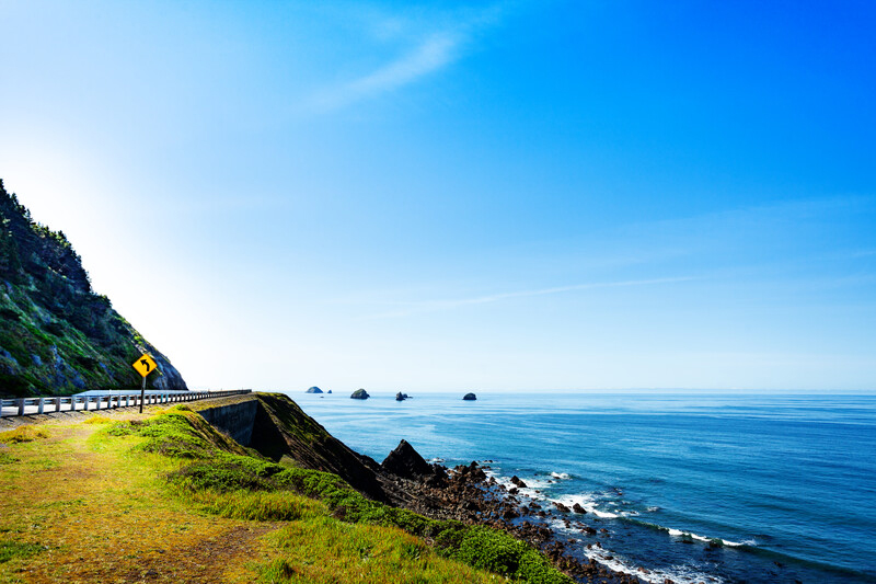 Hwy 101 ocean view on the way to Gold Beach Oregon.
