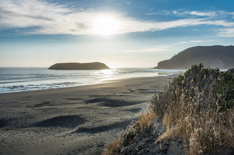 Samuel Boardman State Park beach at sunset.