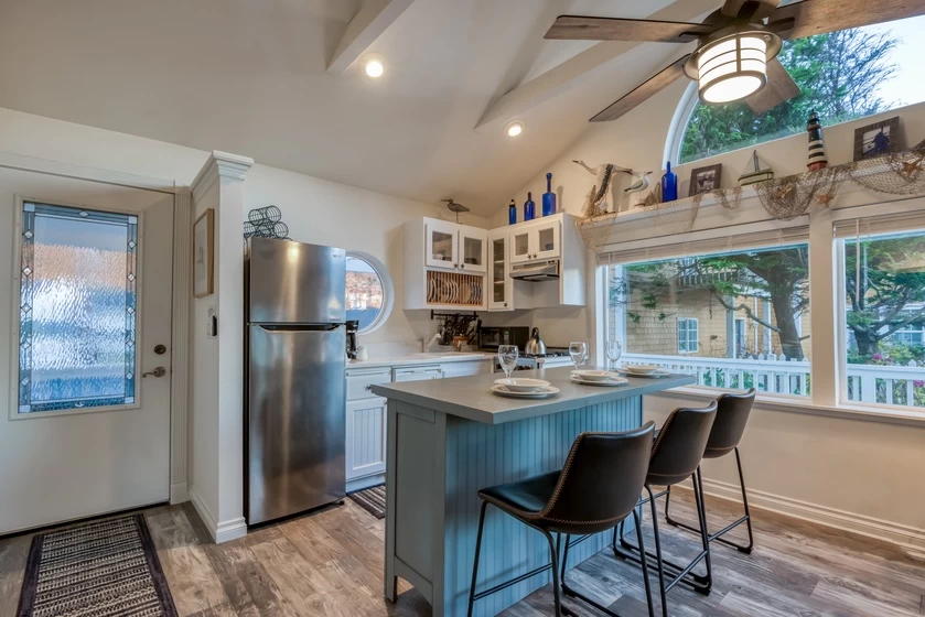 Modern kitchen with island seating