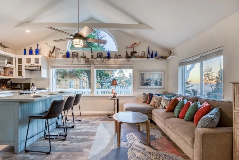 Open-concept living and kitchen