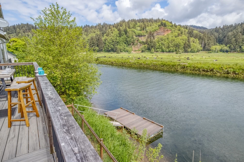 Riverside deck view