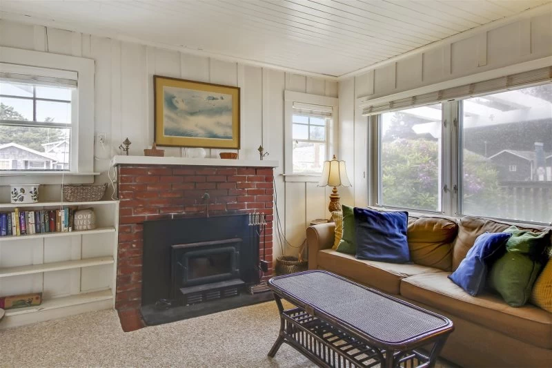 Cozy fireplace living room