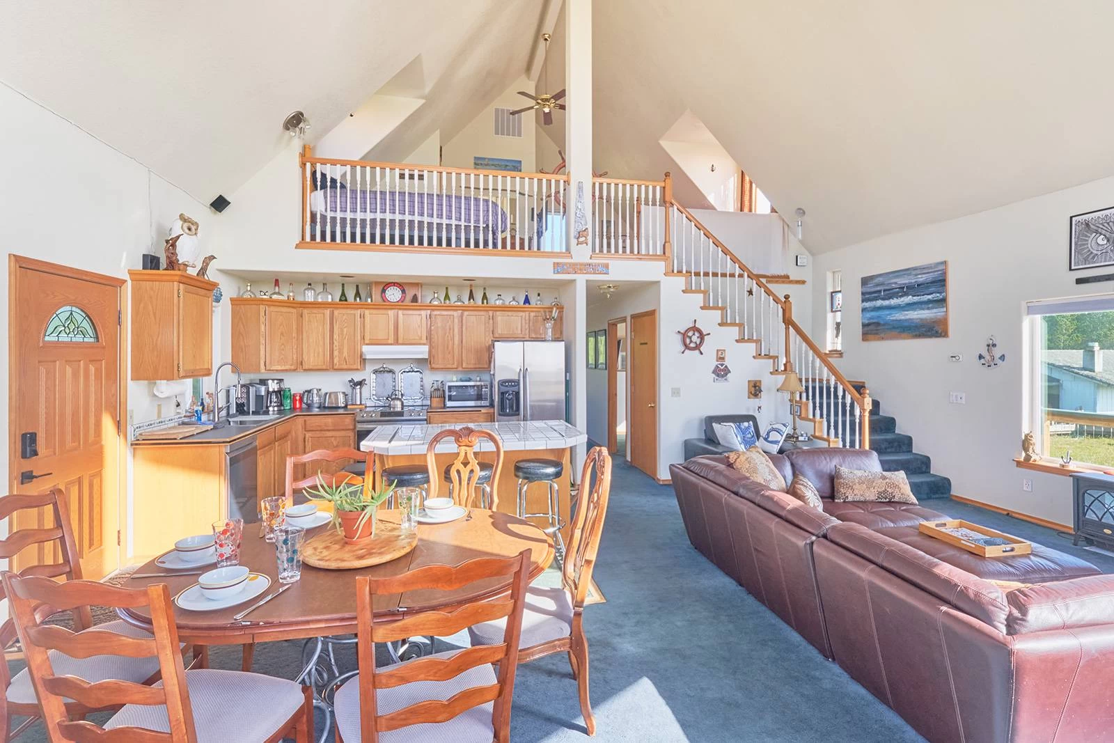 Open-concept living and dining