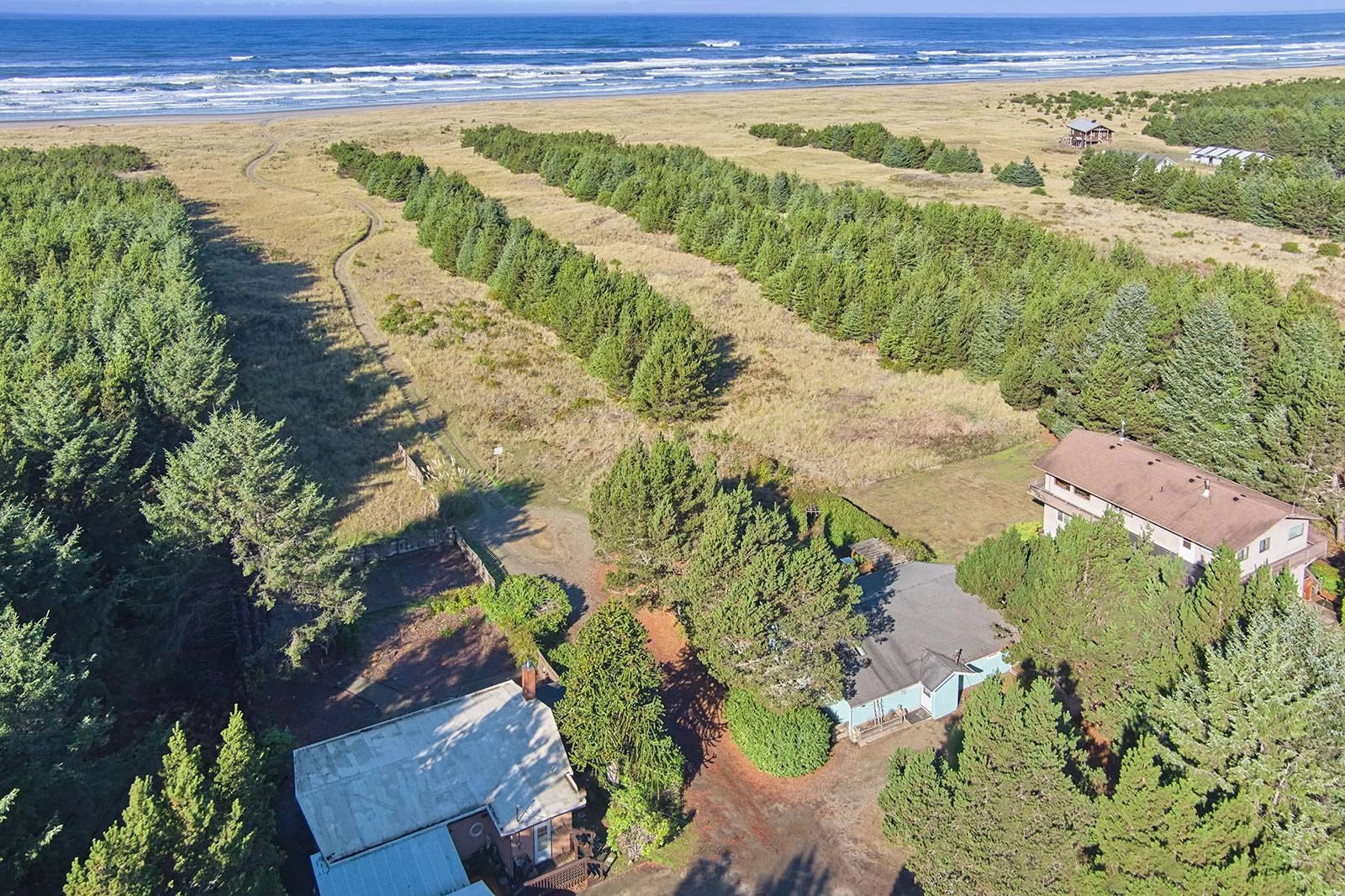 Coastal property aerial view