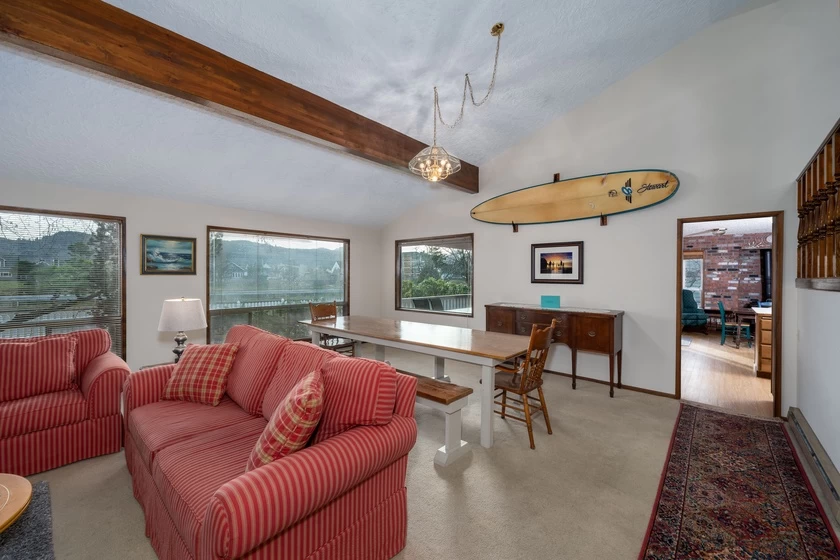 Lake-view living room