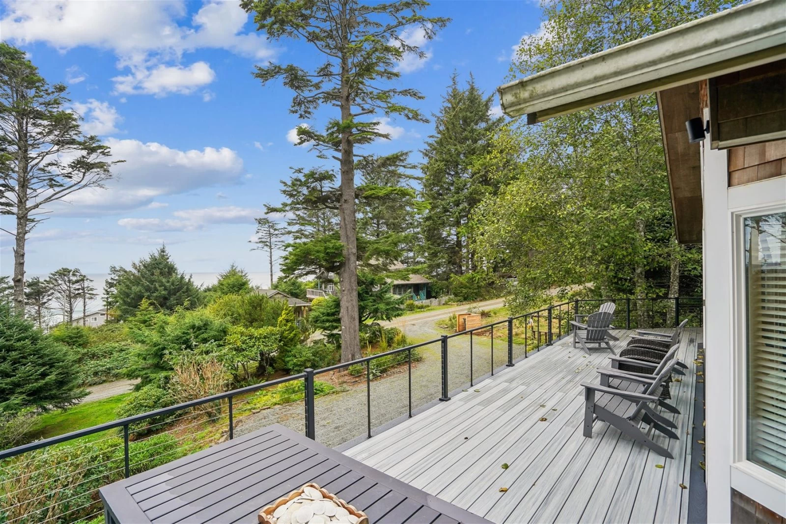 Forested deck view
