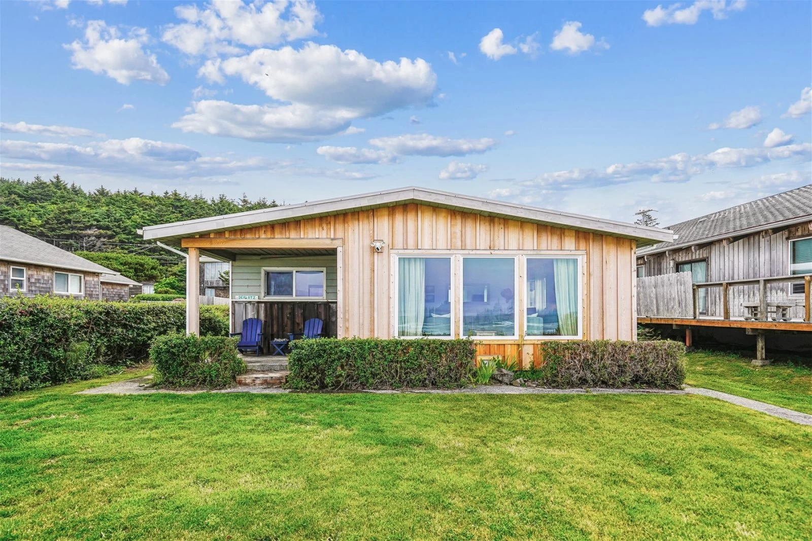 Beachfront cottage exterior