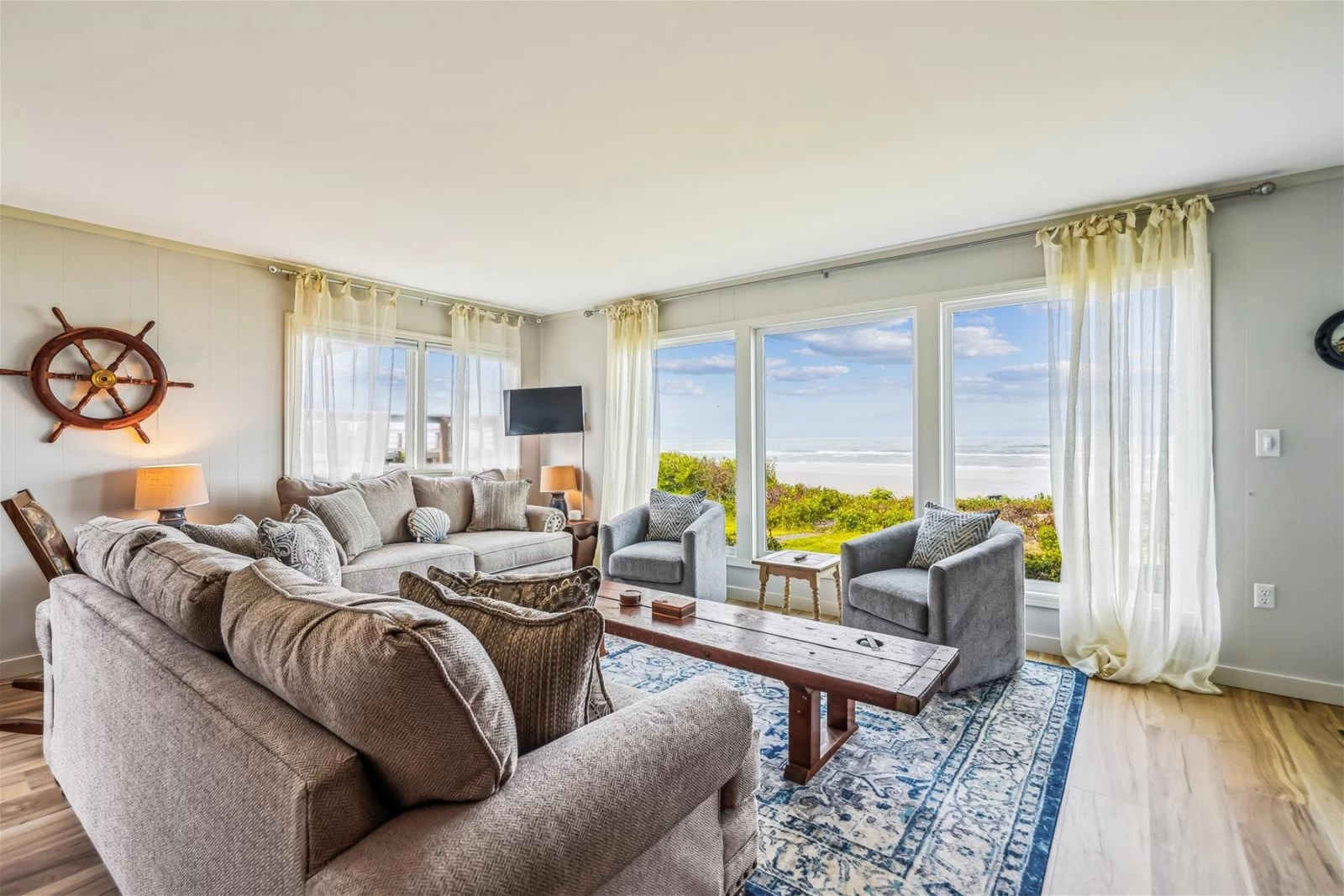 Ocean-view living room